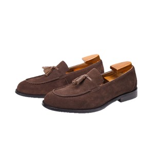 Mocasines de Ante con Borlas para Hombre, Color Marrón Oscuro, Tacón Bajo, Estilo Británico, Zapatos de Negocios, Tallas 38-47 - Product Image 5