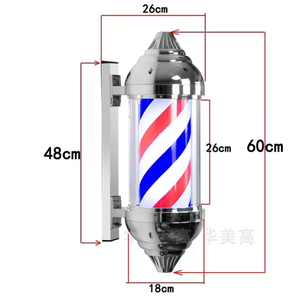 Barberpole Hairdressing Conversion Lamp Round Cylinder Barber Shop LED Conversion Lamp Wall-mounted Retro Hair Salon - Product Image 6