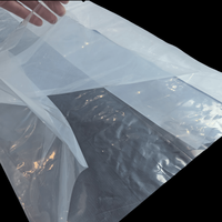 Sacs en plastique PE transparents personnalisés avec soufflet latéral, gaufrage et impression sérigraphique pour l'emballage de sucettes glacées et de glaces.