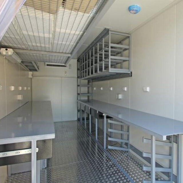 8ft 10ft 20ft Workspace Container Shelving Shipping Workshop Storage Container House with Lighting and Shelves