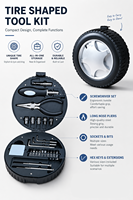 Kit d'outils portables pour pneus, 24 pièces, ensemble d'outils manuels multifonctionnels, kit de réparation automobile avec tournevis, pinces et embouts