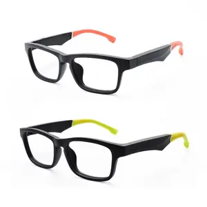 TR90 smart optical glasses frame with built-in bone conduction bluetooth speaker phone hand free light weight sunglasses