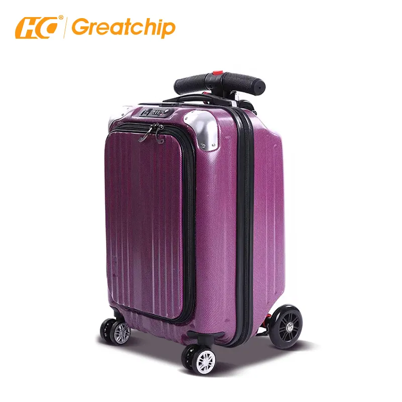Rolling scooter suitcase laptop pocket scooter luggage