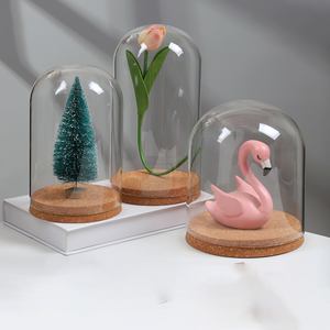 Campana di Vetro Fatta a Mano dal Design Moderno Personalizzabile con Base in Legno e Sughero Vaso da Tavolo per Uso Decorativo Fai da Te - Product Image 3