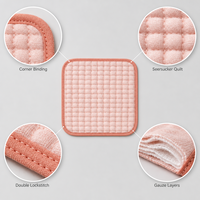 Toalla de Muselina de Bambú y Algodón de Seis Capas para Recién Nacidos, Ultra Suave, Gasa de Burbujas 3D, Paño Absorbente para