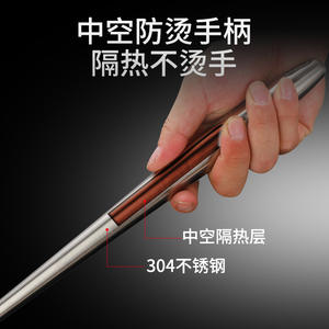 Ensemble de louche et spatule en acier inoxydable 304 Jieyang, manche épaissi, compatible lave-vaisselle, ustensiles de cuisine pour faire sauter et servir - Product Image 5
