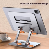 Support de tablette rotatif à 360 degrés Yanjin P12 en métal, pliable et pratique, pour iPad, diffusion en direct, téléphone portable