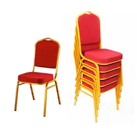 Stackable Banquet Chair with Metal Legs
