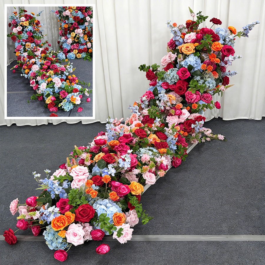 Chemin de table à deux fleurs