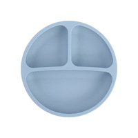 Bol en silicone pour bébé avec ventouse, ensemble d'assiettes en silicone imperméables pour l'apprentissage de la propreté des tout-petits et nourrissons