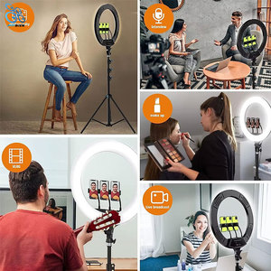 Aro de Luz LED RGB Portátil de 6-22 Pulgadas con Soporte de Trípode Extensible y Soporte para Teléfono Celular para Transmisión en Vivo, <span class=keywords><strong>YouTube</strong></span>, Vlog, TikTok - Product Image 2