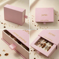 Boîte à bijoux personnalisée avec logo, emballage cadeau Ramadan, coffret rigide avec ruban, boîte mystère pour animaux de compagnie/PVC, boîte à ongles avec fenêtre