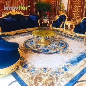 סלון Handtufted Alfombra נורדיקה שטיח חדר צמר יוקרה ניו זילנד צמר חסין אש Tapis De Luxe טורקיה שטיח עם לוגו