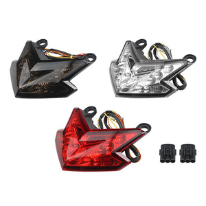 Feu arrière LED pour moto, clignotant de freinage intégré, lampe pour Kawasaki Z800 ZX-6R Z125 - Product Image 2