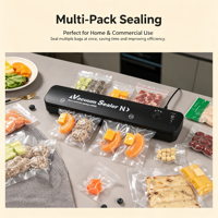 Machine de mise sous vide portable pour la maison, pour aliments secs et humides, machine de mise sous vide électrique automatique mini avec sacs