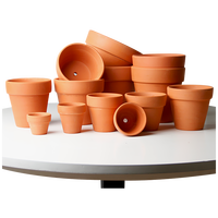 Pot de fleur en argile de terre cuite classique, pots de poterie grossiers pour jardin