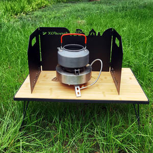 Chihu Camping - Parabrisas triple plegable para exteriores, lámina concentradora de calor para estufa de gas portátil, a prueba de viento y que retiene el calor - Product Image 1