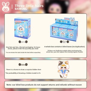 Kongjin San Xiao Mao Samuel <span class=keywords><strong>Cat</strong></span> Collection Cute Super Soft Plush Blind Box Toy Trendy Series Stress Relief Home Decor - Product Image 3
