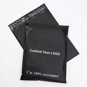 Bolsas de Correo de Polietileno Reciclado Negras con Logotipo Personalizado, Bolsas de Envío para Ropa, Sobres de Polietileno para Envíos - Product Image 3