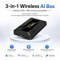Nueva Caja Inteligente Universal con Android 13 para Carplay Inalámbrico/Con Cable, Dongle 2G+32G con Aplicaciones de Netflix y YouTube, 1 Año de Garantía