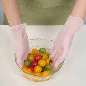 100 pièces/boîte Gants en vinyle résistants à l'huile, résistants aux produits chimiques, imperméables, 3,5 mil, sans poudre, transparents, jetables, en PVC, <span class=keywords><strong>pour</strong></span> mécaniciens - Product Image 4