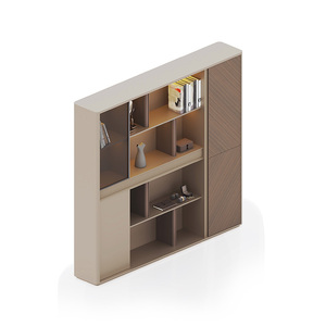 Librero de Oficina de Lujo con Retroiluminación LED, Estantes Abiertos y Armarios de Almacenamiento Cerrados <span class=keywords><strong>para</strong></span> Organización de Oficina - Product Image 3