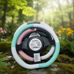 Funda para Volante de Coche Tipo D de 37-39 cm, Verde, Blanco, Rosa, Negro - Product Image 3