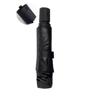 Custom logo Promotional Travel 3 Folding Pongee Outdoor Foldable Rain Semi-<b>Automatic</b> <b>Umbrella</b> - Product Image 2