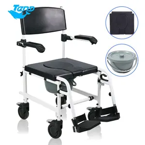 Fabrika fiyat oem özelleştirilmiş hafif commode katlanabilir banyo tekerlekli sandalye katlanır bedpan çelik tekerlekli sandalyeler devre dışı