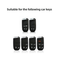 Housse de clé pour Jeep avec porte-clés, protection souple en TPU, étui pour clé pour Grand Cherokee Chrysler 200 300 Dodge RAM Dart Fiat