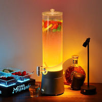 Ember Es Berlampu LED Warna-warni, Bak Minuman Bercahaya untuk Pesta Bar, Pernikahan, Pajangan Koktail, Grosir