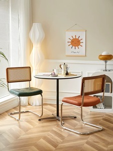 <span class=keywords><strong>Marcel</strong></span> Breuer Cesca Cadeiras chaises de salle à manger en bois massif rotin naturel <span class=keywords><strong>noir</strong></span> avec bras pour la maison cuisine hôtel école salle utilisation - Product Image 3