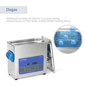 Nettoyeur à ultrasons industriel GTSONIC R6 pour disques vinyles, capacité 6L, en acier inoxydable, 110V 3600W, transducteur à ultrasons à bouteille, en promotion - Product Image 2