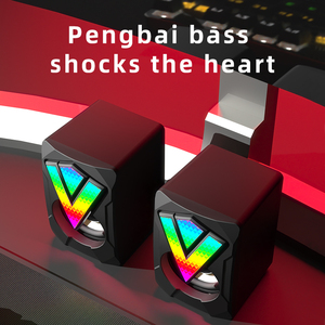 Loa chơi game mini kim loại siêu trầm nhỏ gọn, di động, dùng được cho máy tính để bàn và ngoài trời, có dây, dùng cho laptop và màn hình studio - Product Image 3