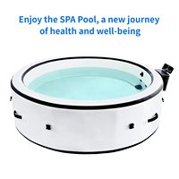 Bain à remous extérieur Spa de jardin pour 6 personnes Bain à remous portable à bulles d'air Bain à remous intérieur rond gonflable Baignoire spa