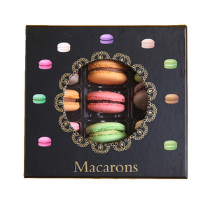 Wholesale custom brand luxury small macaron box chocolate packaging box