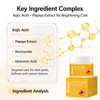 Crème pour le visage à l'acide kojique 50g avec extrait de papaye, en stock, étiquette personnalisée OEM ODM
