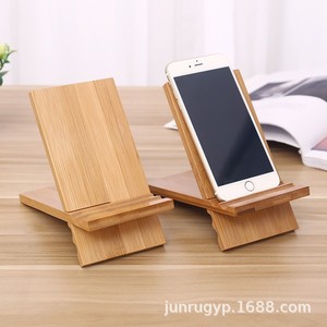 Wooden Phone <b>Stand</b> Adjustable Desktop Holder Natural Wood Color 18x9x1cm <b>For</b> <b>Tablet</b> And Smartphone Use - Product Image 4