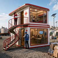 Abri d'urgence 20 pieds 40 pieds pour la réduction des catastrophes, logement temporaire à déploiement rapide, maison conteneur pliable