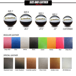 ที่กำหนดเองหนังพีวีซีPUลูกเดิมDeบาสเก็ตบอล - Product Image 6