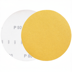 Disco de Lijado con Velcro Dorado P80 de 150 mm para Pulir Madera y Metal - Product Image 2