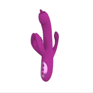 מדחף דחף נקודת G ממריץ דגדגן עם לשון דגדגן ארנב ויברטורים צעצוע מין לזוג נשים מוצרים למבוגרים