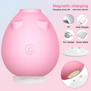 ODM OEM Jouet sexuel féminin vibrant, multi-vitesses, rechargeable par USB, étanche, en forme de cochon mignon, avec fonction de succion et de vibration, pour adultes - Product Image 5