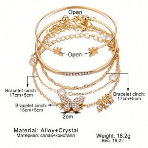 European American Women's Small Retro Style Light Luxury Fashion <b>Bracelet</b> New Diamond Butterfly Design Cross-Border Luxury - Product Image 3