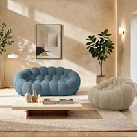 Ensemble de canapés modulaires de style bulle de haute qualité, revêtement en tissu avec rembourrage en éponge, meubles de salon personnalisables