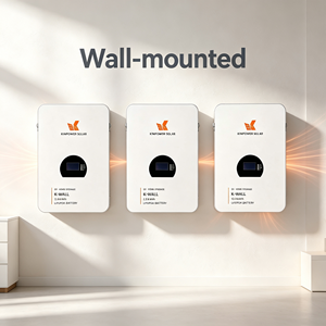Système de stockage de batterie mural/à profil bas 2,5 kWh - 16 kWh avec entrée/sortie CA et gestion intelligente en ligne pour téléphones mobiles - Product Image 1