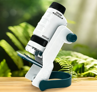 RTS Toy Kids Portable Handheld Microscope for Bacteria Observation, Outdoor Science Experiments for Kids Students Gift
