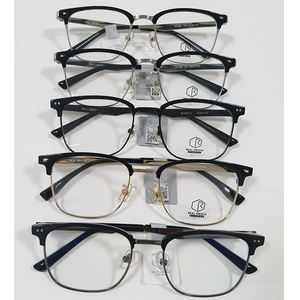 نظارات رخيصة الثمن عالية المتانة للنساء TR90 التيتانيوم الرجعية مربع إطارات نظارات Bate الرجعية المخزون - Product Image 1
