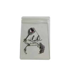 Free Reusable Luxury Gold Earring and Transparent Necklace Display Set <b>Sealed</b> Zip Lock Jewelry Pouch <b>Bag</b> for Shoes and Clothing - Product Image 6