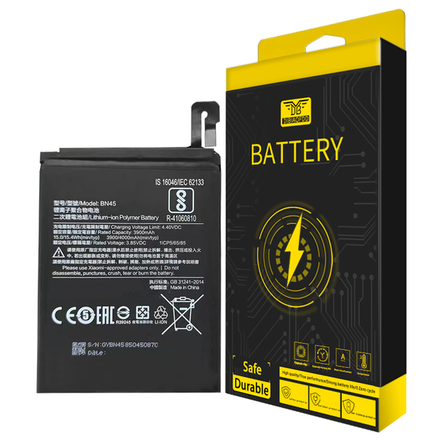 For Redmi Note 5 High Quality 4000mAh 3.85V Rechargeable Lithium Ion Battery Replacement BN45 in Stock